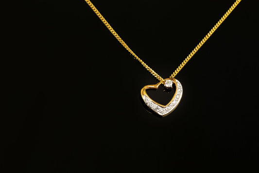 Twisted Heart Diamond Pendant