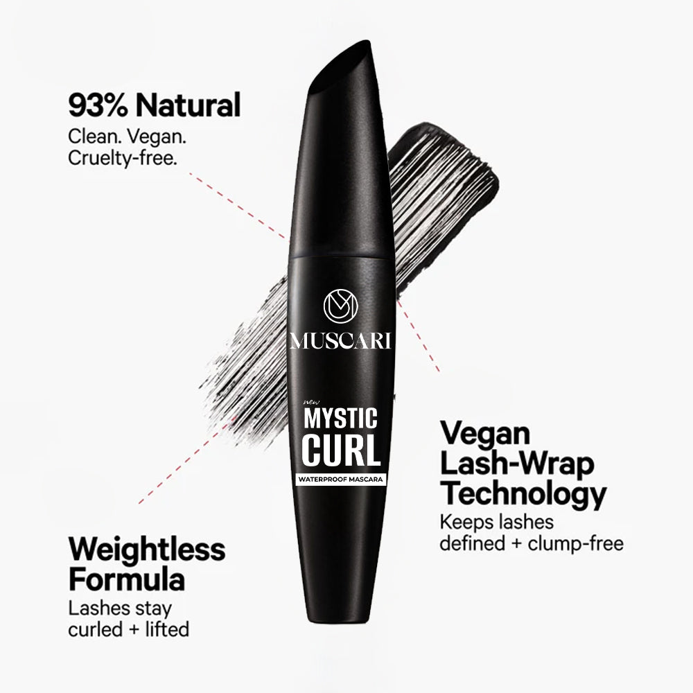 Muscari StayLuxe Mascara - Waterproof, Smudge-Proof, All-Day Wear with Volumizing Flex Brush