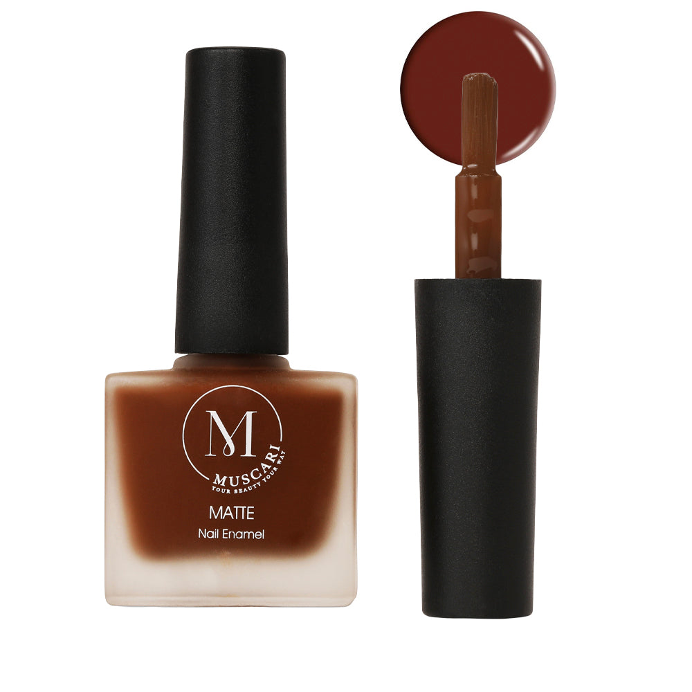 Muscari Premium Nail Paint and Polish for All | Matte Finish, Quick-Dry & Chip Resistant | Gel Nail Paint |10 Ml (Espresso Chic)