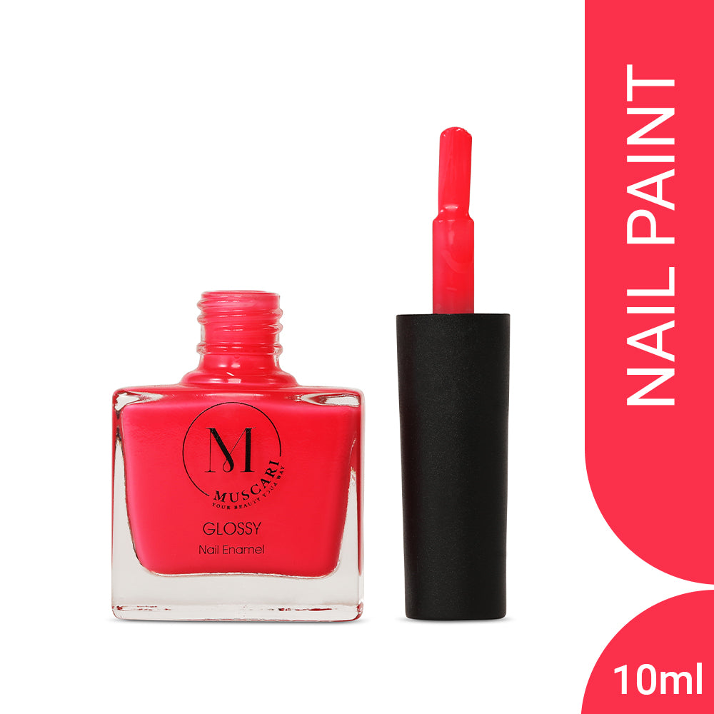 Muscari Premium Nail Paint and Polish for All | Glossy, Quick-Dry & Chip Resistant | Gel Nail Paint |10 ML (Neon Flare)