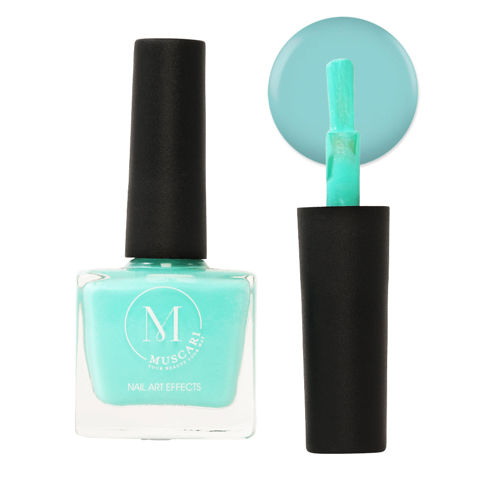 Muscari Premium Nail Paint and Polish for All | Nail Art Effect, Quick-Dry & Chip Resistant | Gel Nail Paint |10 ML (Aqua Bliss)