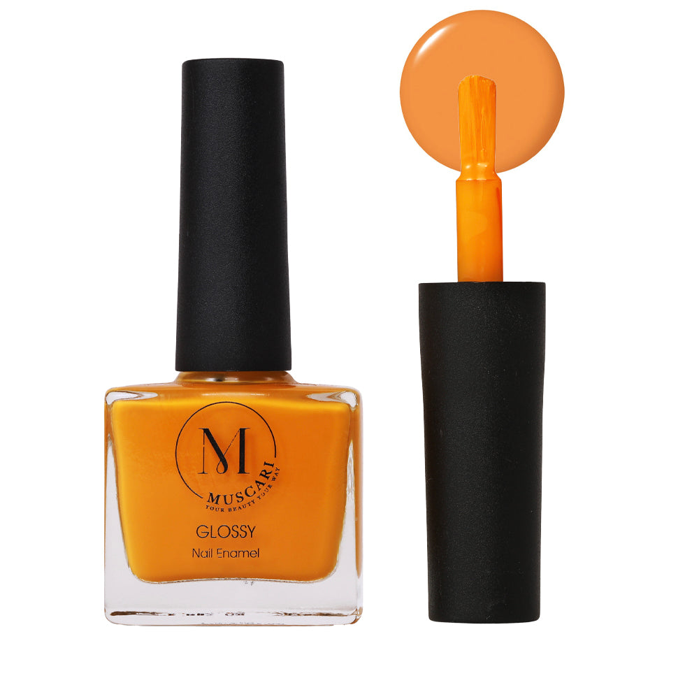 Muscari Premium Nail Paint and Polish for All | Glossy, Quick-Dry & Chip Resistant | Gel Nail Paint |10 ML (Marigold Magic)