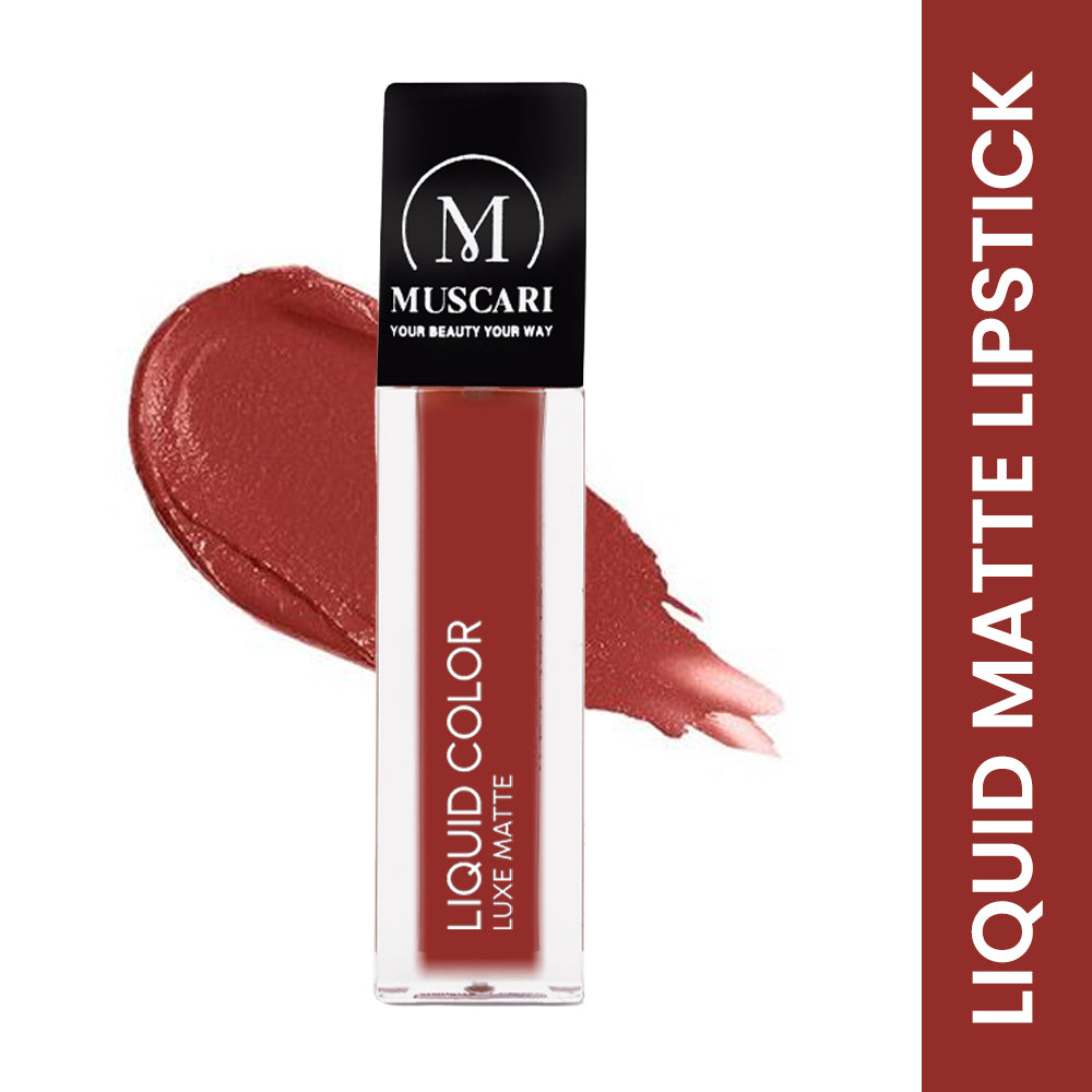 Muscari Premium Liquid Lipstick for all | Matte Finish, Light Weight & Long-Wear || (Maple Mist)