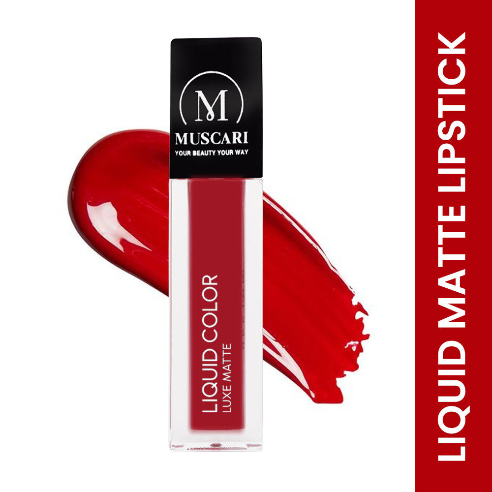 Muscari Premium Liquid Lipstick for all | Matte Finish, Light Weight & Long-Wear || (Strawberry Sorbet)