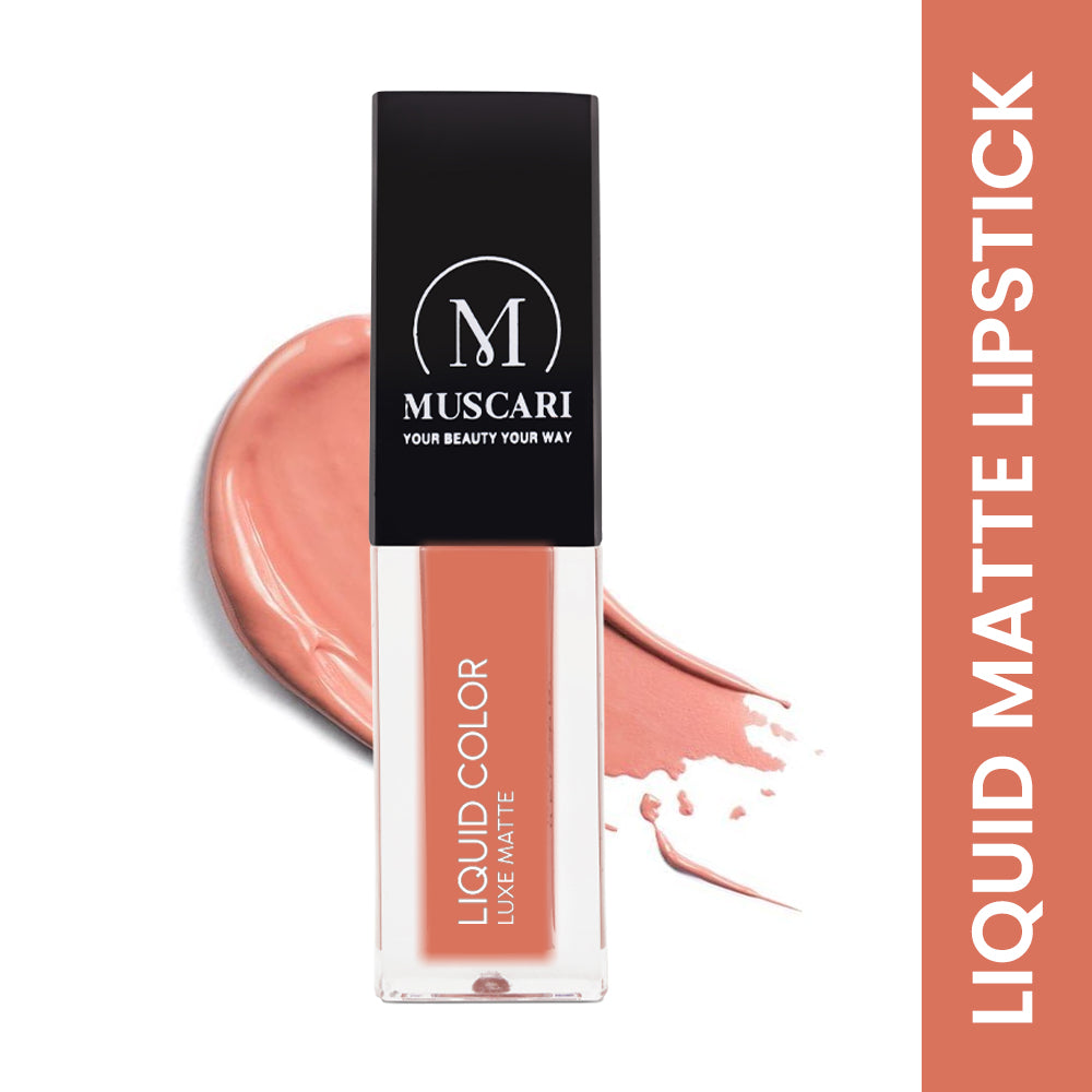 Muscari Premium Liquid Lipstick for all | Matte Finish, Light Weight & Long-Wear || (Hazelnut Hug)