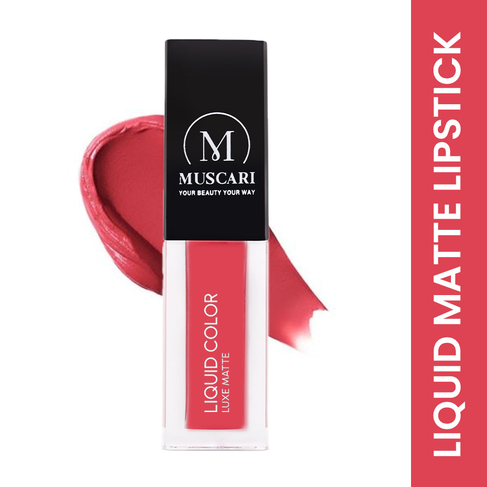 Muscari Premium Liquid Lipstick for all | Matte Finish, Light Weight & Long-Wear || (Spice Latte)