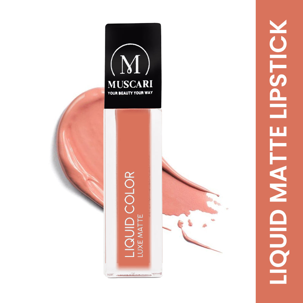 Muscari Premium Liquid Lipstick for all | Matte Finish, Light Weight & Long-Wear || (Hazelnut Hug)