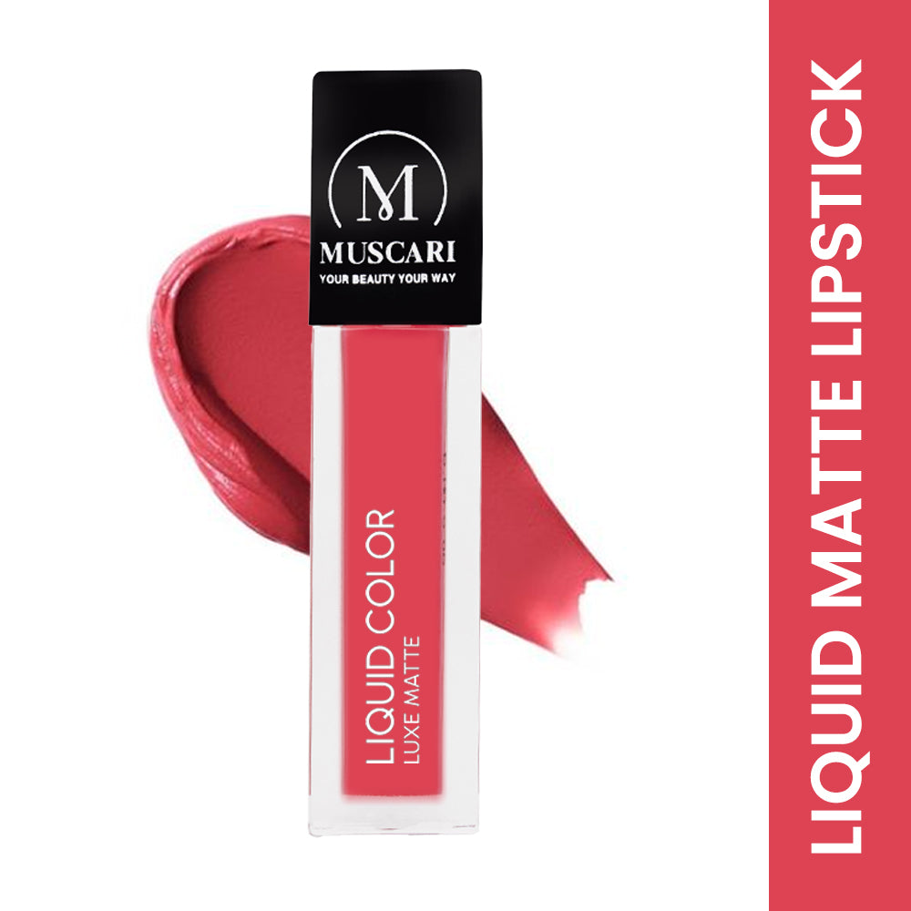 Muscari Premium Liquid Lipstick for all | Matte Finish, Light Weight & Long-Wear || (Spice Latte)