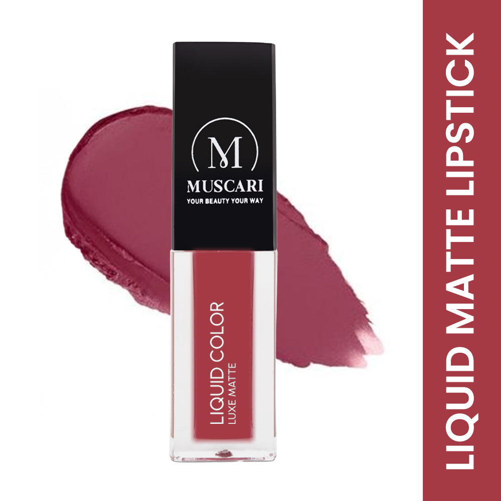 Muscari Premium Liquid Lipstick for all | Matte Finish, Light Weight & Long-Wear || (Strawberry Sorbet)